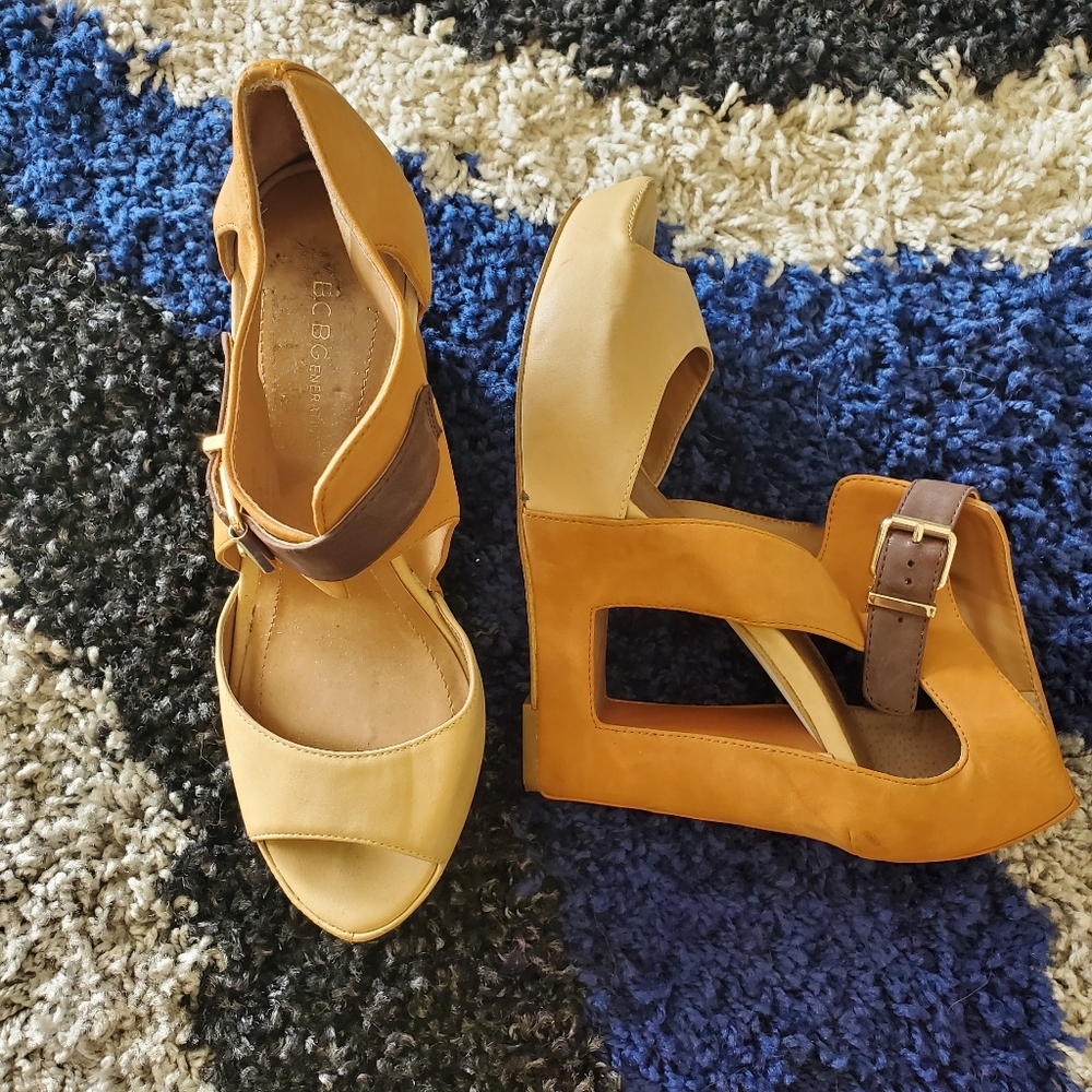 BCBG Wedge Platform Sandals